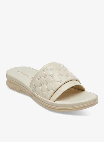 Paprika Women's Monogram Quilted Slip-On Sandals