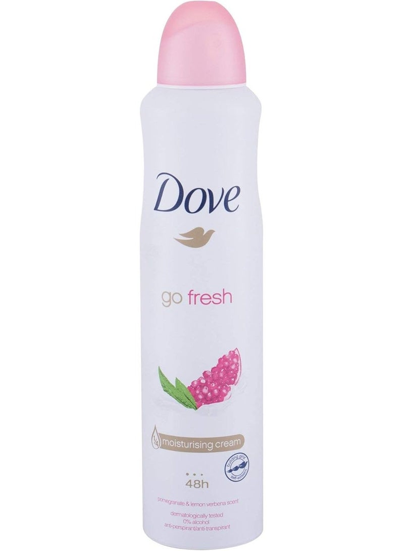 Dove Deodorant Spray Women's Go Fresh Pomegranate Scent 250 ml (Packaging may vary) - Image 1