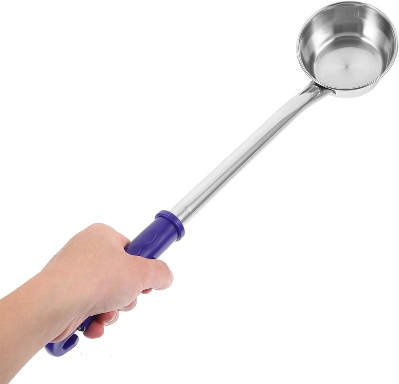 Garneck Stainless Steel Water Scoop with Hook, 15" Long Handle Deep Ladle Dipper, Multipurpose Kitchen and Household Soup Ladle, Wear-resistant Metal Spoon for Bath and Cooking Use - Image 3
