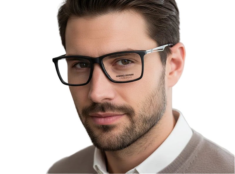 Mario Rossi  ( Made in Italy ) Square Mens Optical Frames - Image 1