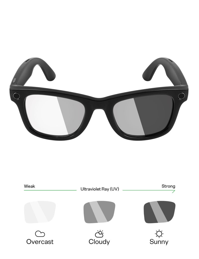Mryok UV400 Replacement Lenses for Ray-Ban RW4012 Wayfarer(Gen 2) 53mm Sunglasses, HD Polarized, UV Protection, Impact Resistant & Perfectly Fit - Adapt Gray Photochromic - Image 2