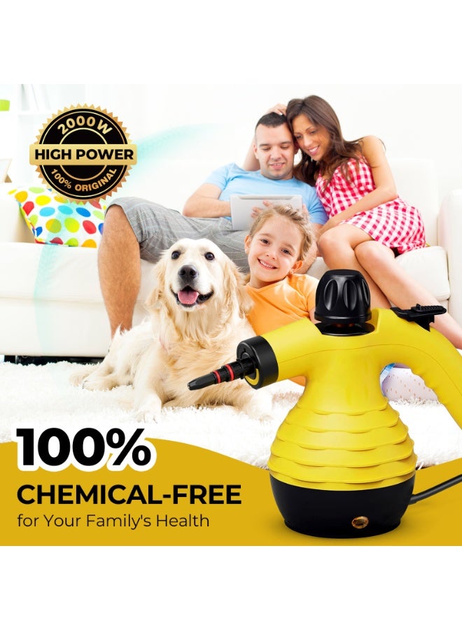 sokany High Pressure Steam Cleaner 250ml，Material,Portable Household Kitchen Handheld Steam Cleaner with Safety Lock,9 Accessory Kit - Image 3