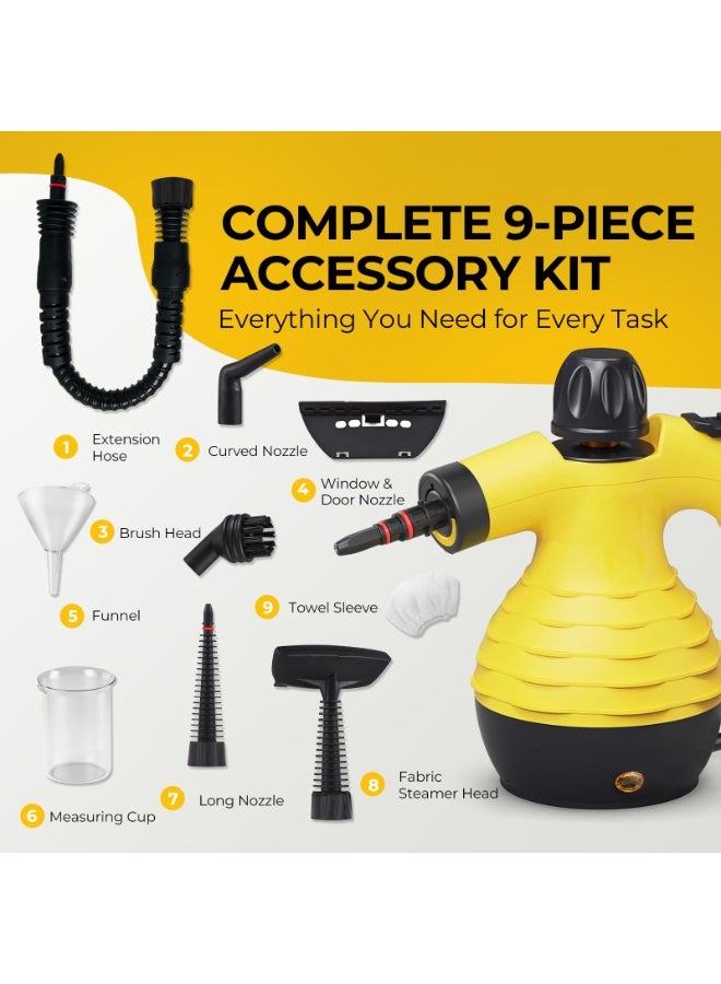 sokany High Pressure Steam Cleaner 250ml，Material,Portable Household Kitchen Handheld Steam Cleaner with Safety Lock,9 Accessory Kit - Image 2