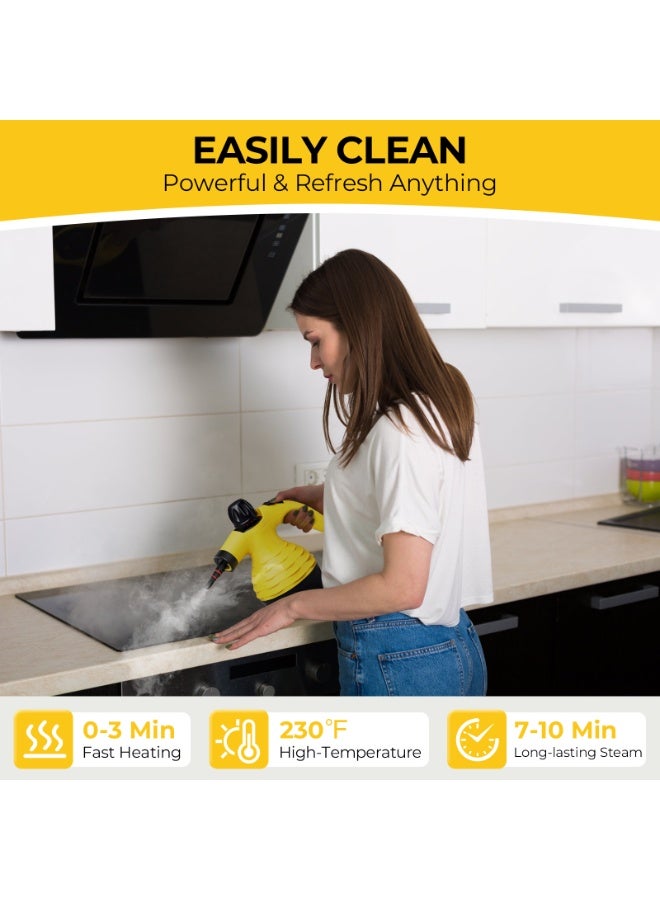 sokany High Pressure Steam Cleaner 250ml，Material,Portable Household Kitchen Handheld Steam Cleaner with Safety Lock,9 Accessory Kit - Image 4