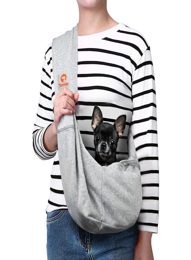 Tomkas Dog Sling Carrier for Small Dogs Puppy Carrier for Small Dogs (Grey, for Pets Weight 2-7 lbs) - Image 1