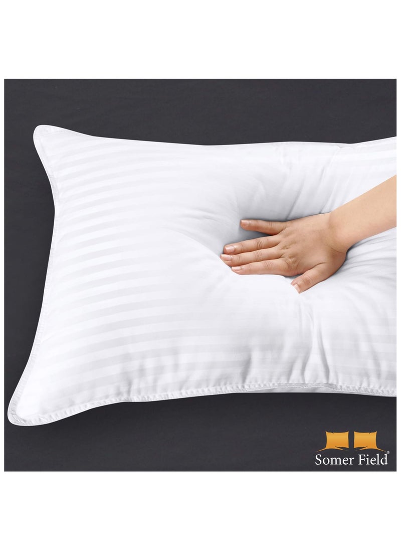 Somerfield - Somer Field Comfortable Fiber Filled Pillows – Pack of 2 – Standard Size 50x75 cm - Image 1