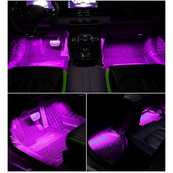 Bukela Car Interior Led Waterproof Led Strip For Car Interior Usb Powered Ambient Footwell Lights Customizable Colors Easy Installation Universal For Cars Atvs Rvs Pink 5V - Image 4