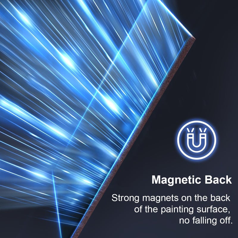AUREUO Mini Magnetic Canvas Panel 4x4 Inch / 24 Pack - Small Square Flat Canvas Board with Magnet Back Art Gift Set, Bulk Pack Tiny Thin Canvases for Christmas Painting & Craft - Image 3