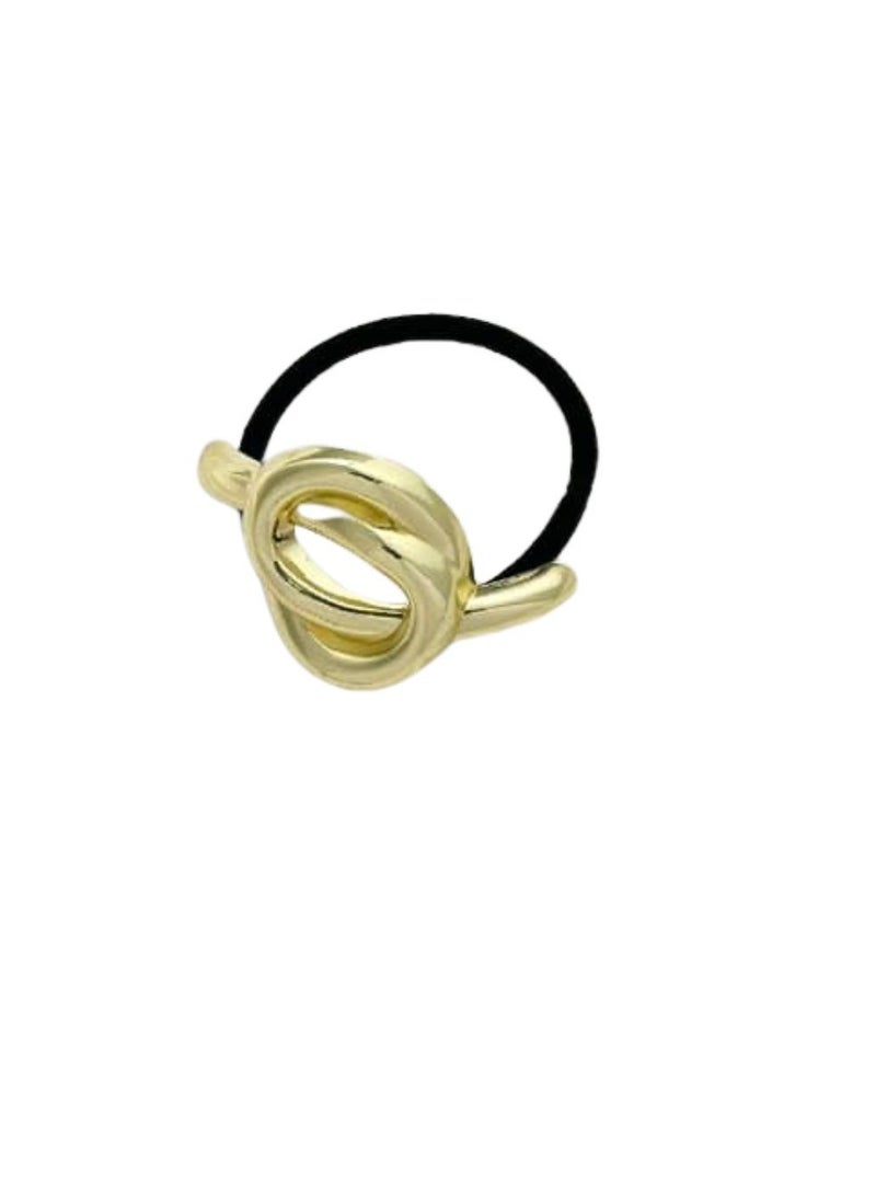 Sosha Elegance Knot Golden Hair Tie - Image 1
