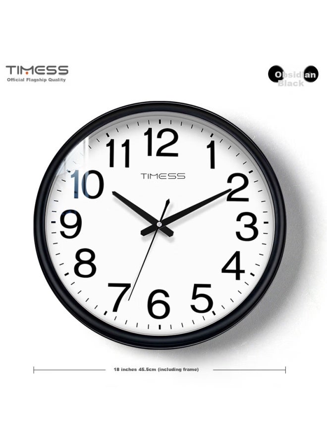 Timess Wall Clock, Living Room Simple Home Creative Fashion Clock, Wall-mounted Quartz Clock, 46cm + 18 Inches - Image 1
