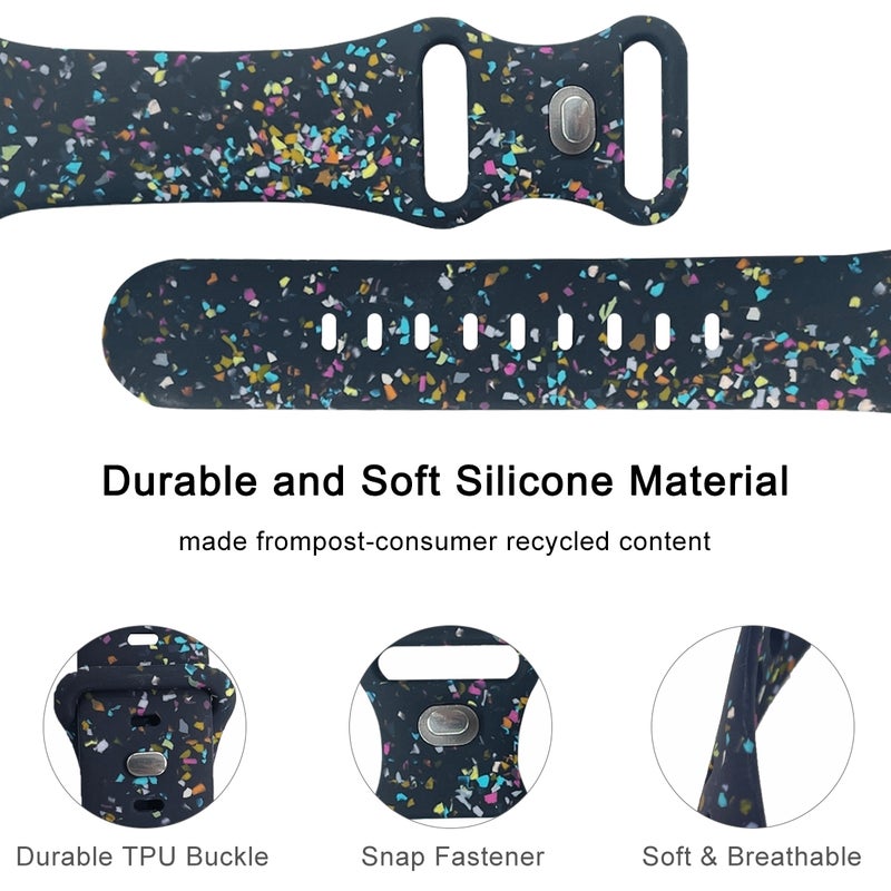 إيروريكس سوار ساعة Apple Watch Series 10 46 مم من السيليكون المزهر (أزرق) - Image 2