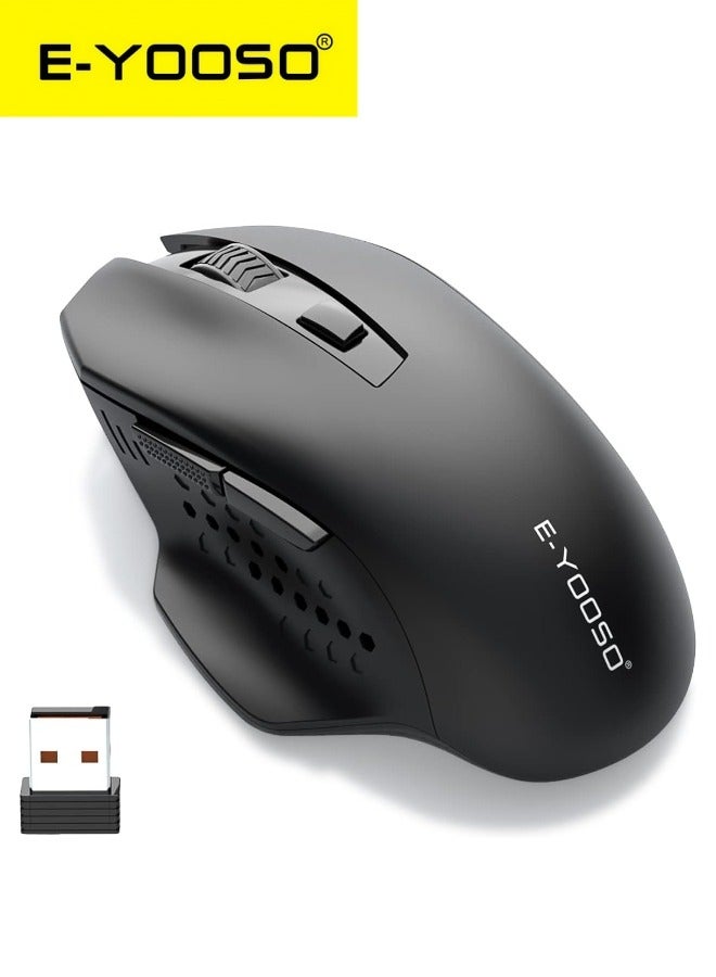 E-YOOSO Wireless Mouse for Laptop, 5 DPI Adjustable Levels, 2 KHz Polling Rate, 18 Months Battery Life, Compatible with Windows, Mac OS, Linux, Chromebook, USB - Image 1