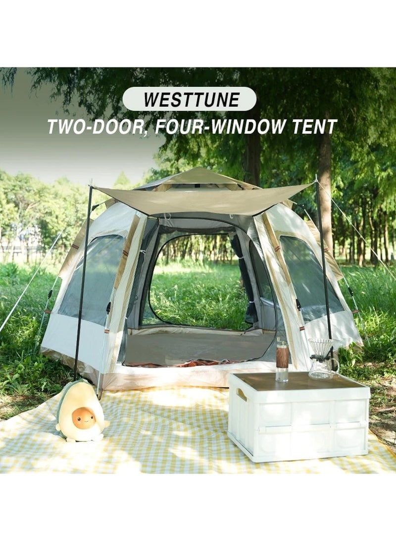 DubaiGallery Camping Tent Outdoor Fully Automatic Single Layer Beach Camping Fiberglass Rainproof Camping Tent Anti-Mosquito Tent Family Tent - Image 4
