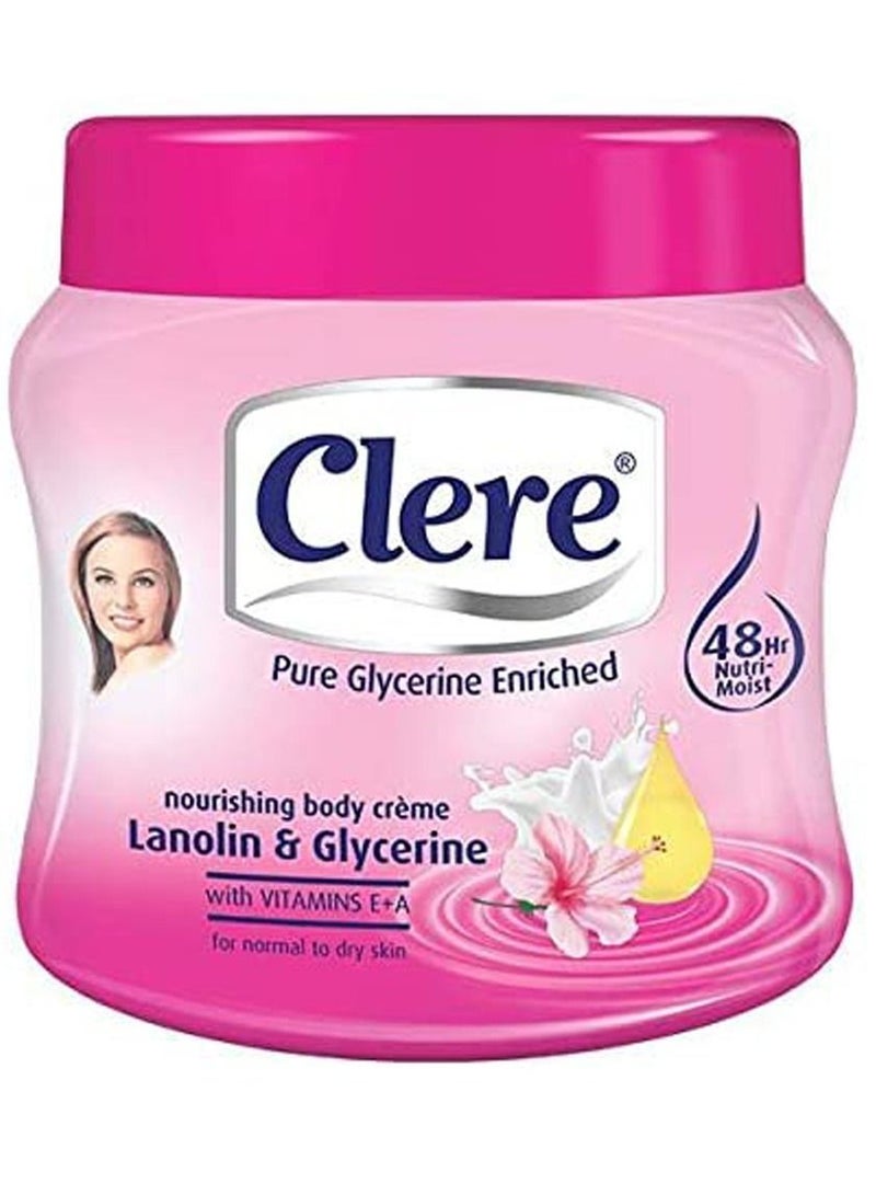 CLERE Nourishing Body Cream Lanolin and Glycerine 300ml - Image 1