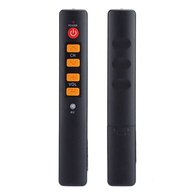 Zerone Learning Remote Control with Big Buttons 6 Keys Universal Remote Control Smart Controller for TV STB DVD HiFi VCROrange