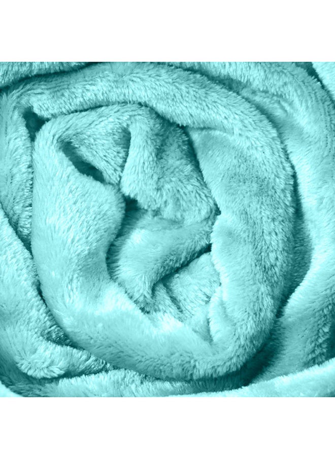 Hotel Linen Klub بطانية فليس فلويد مزدوجة 260 غم فخمة ومريحة حجم 200 × 220 سم أكوا  - Image 3
