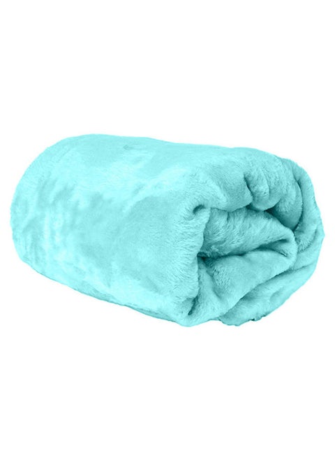 Double Micro Fleece Flannel Blanket 260 GSM Super Plush and Comfy Throw Blanket Size 200 x 220cm Aqua