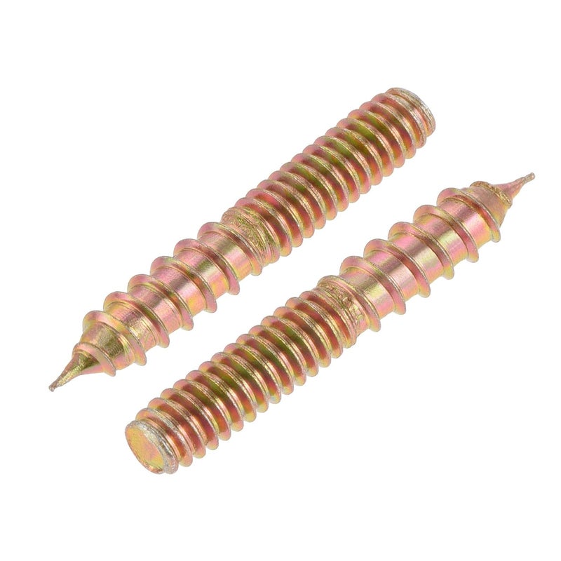 uxcell 1/4-20 x 1-1/2" Hanger Bolts Double Head Dowel Screw for Wood Furniture 10pcs - Image 1
