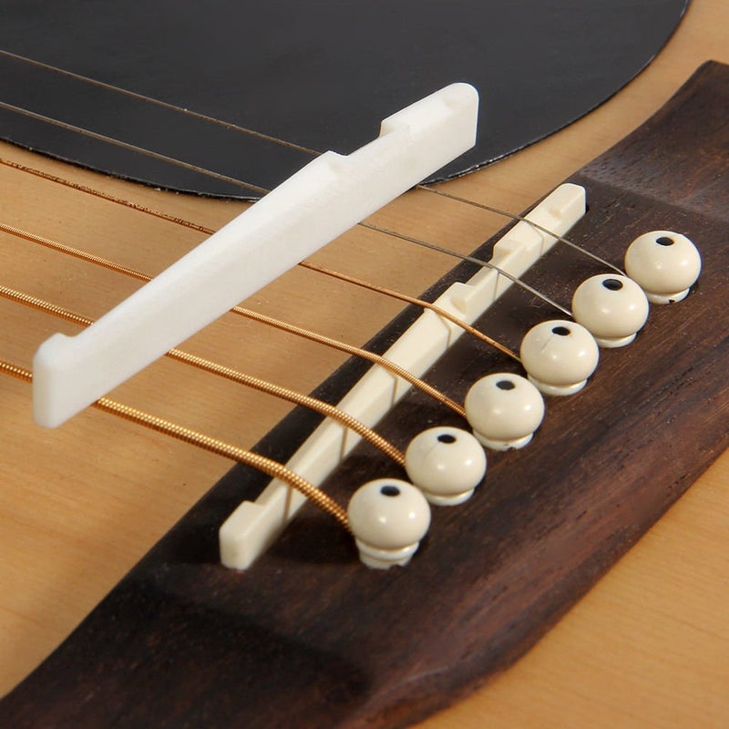 Musical String Fresh Buffalo Bone Bridge Sadle And Sloted Nut For 6 String Acoustic Guitar For 100% Sound Produce Of Guitar - Image 5