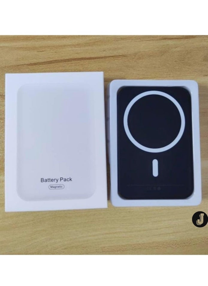 JAJEEK - "New MagSafe PowerBank 5000mAh – Wireless Portable Magnetic Charger for iPhone 16/15/14/13/12, MagSafe Cases, and More (White)" - Image 1