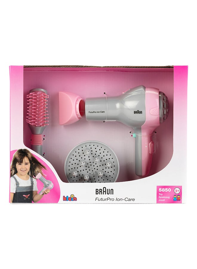 كلاين تويز Braun Hairdryer With Diffuser And Brush, With Battery-Powered Hairdryer I Lots Of Hairdressing And Styling Accessories I Gift Toys For Girls I Toy For Children Aged 3 Years And Up - Image 3