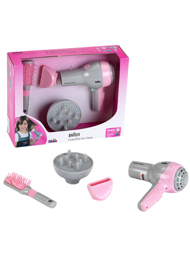 كلاين تويز Braun Hairdryer With Diffuser And Brush, With Battery-Powered Hairdryer I Lots Of Hairdressing And Styling Accessories I Gift Toys For Girls I Toy For Children Aged 3 Years And Up - Image 5