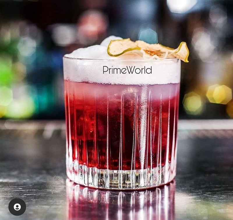 PrimeWorld كؤوس ويسكي كريستالية أوروبية نيويورك مجموعة من 6 قطع - 300 مل زجاج بار للشرب بوربون، ويسكي، سكوتش، كوكتيلات، كونياك - كؤوس كوكتيل قديمة الطراز - Image 4