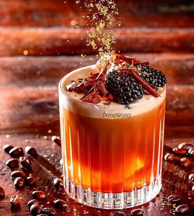 PrimeWorld كؤوس ويسكي كريستالية أوروبية نيويورك مجموعة من 6 قطع - 300 مل زجاج بار للشرب بوربون، ويسكي، سكوتش، كوكتيلات، كونياك - كؤوس كوكتيل قديمة الطراز - Image 1