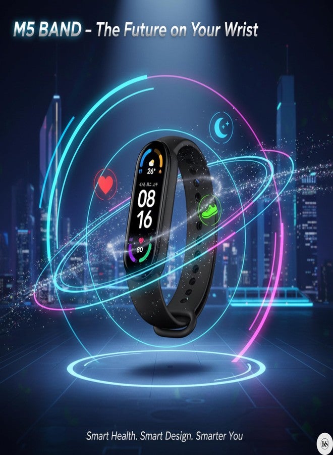 Drumstone (6+4 Years Warranty Only Today M5 Smart Fitness Band | Heart Rate & Sleep Monitor, Step Counter, Call & Message Alerts | Activity Tracker for Men, Women & Teens - Image 4