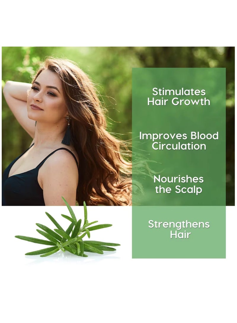 ELBBUB 120ml Rosemary Essential Oil for Hair Growth Pure Organic Rosemary Oil for Dry Damaged Hair and Growth Hair Scalp Oil Pure and Natural Premium Quality Oil Hair Loss Treatment Oil for Men and Women - Image 3