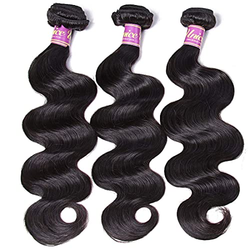 Unice Hair 14 16 18 20inch Brazilian Body Wave 4 bundles 100 Real Unprocessed Virgin Human Hair Extensions Natural Black Color - Image 5