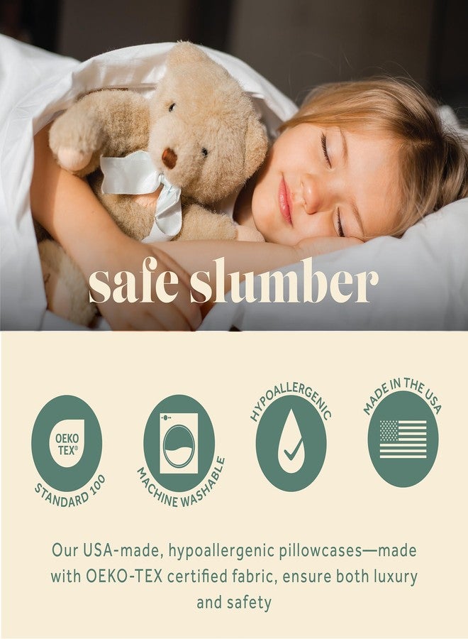 ComfyDown Pillowcase for Toddler & Travel Pillows - 2 Pack - Breathable, 100% Cotton, 400 Thread Count, Zipper Closure - Made in USA - 12"x16" - Image 5