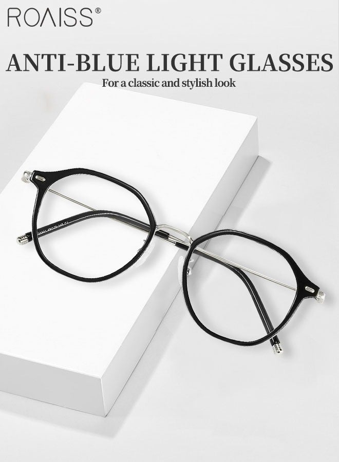 roaiss Blue Light Blocking Glasses Blue Light Filter Computer Reading Gaming TV Phones Round Eyeglasses Fashion Anti Eyestrain Headache Eyewear for Women Men - Image 3
