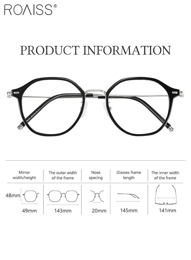 roaiss Blue Light Blocking Glasses Blue Light Filter Computer Reading Gaming TV Phones Round Eyeglasses Fashion Anti Eyestrain Headache Eyewear for Women Men - Image 4