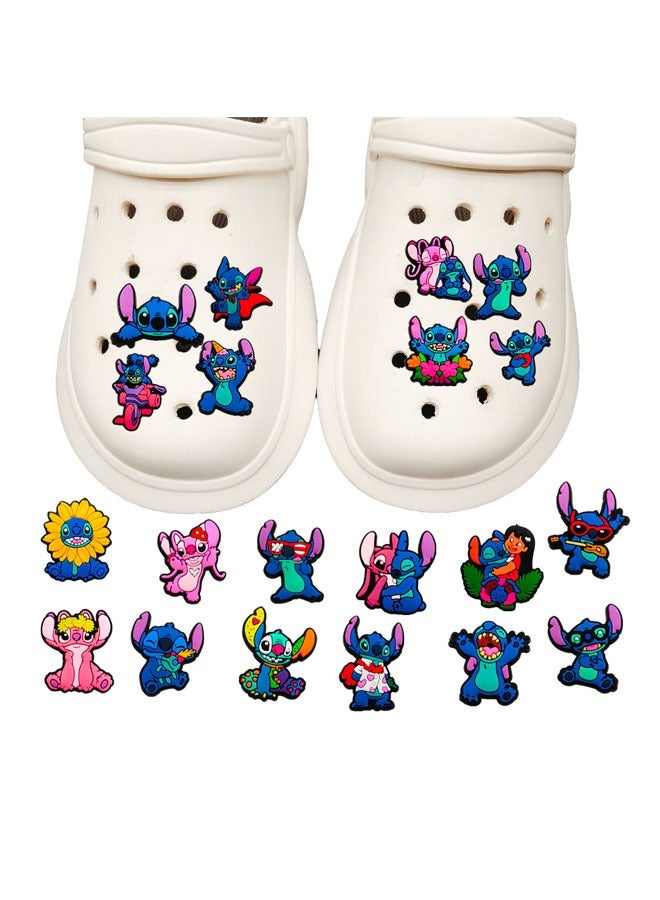 20PCS Crocs Shoe Decoration Charms, STITCH Series Charms Shoes Charm for Crocs Hole Hole Shoe, for Kids Boys Girls Men Women Party Supplies - Image 1