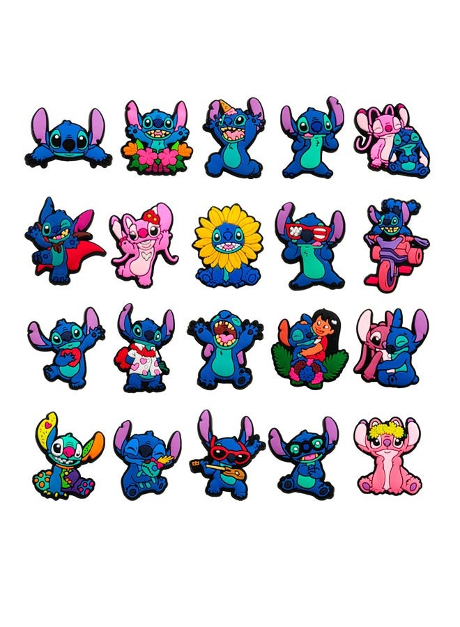 20PCS Crocs Shoe Decoration Charms, STITCH Series Charms Shoes Charm for Crocs Hole Hole Shoe, for Kids Boys Girls Men Women Party Supplies - Image 5