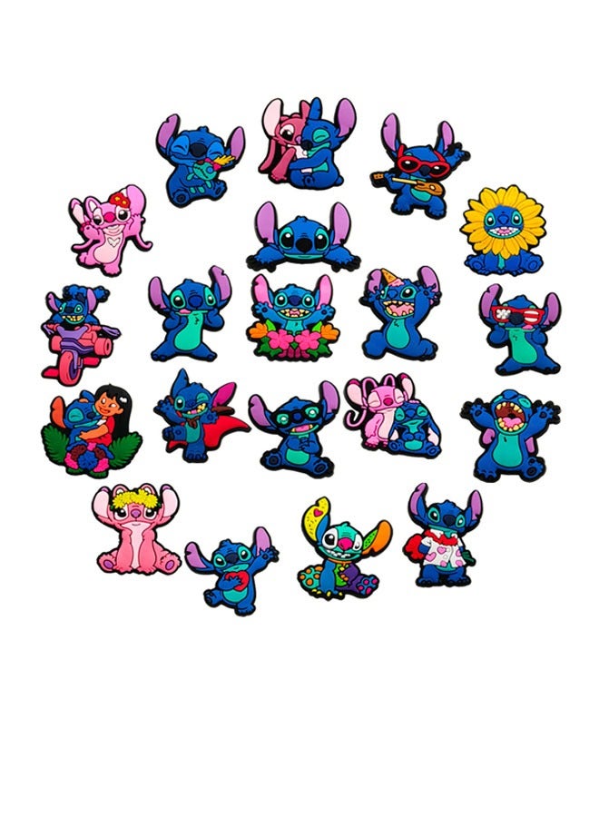 20PCS Crocs Shoe Decoration Charms, STITCH Series Charms Shoes Charm for Crocs Hole Hole Shoe, for Kids Boys Girls Men Women Party Supplies - Image 2