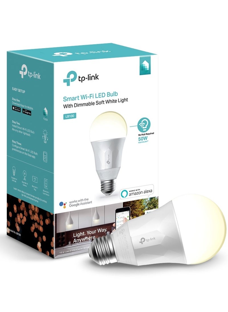 TP-LINK LB100 Smart Wi-Fi Dimmable LED Light Bulbs for Energy-Efficient Lighting, Pack of 4, White - Image 4