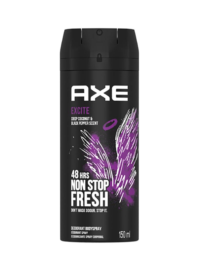 Axe Excite Body Deodarant Spray Crisp Coconut And Black Pepper Scent 150ml