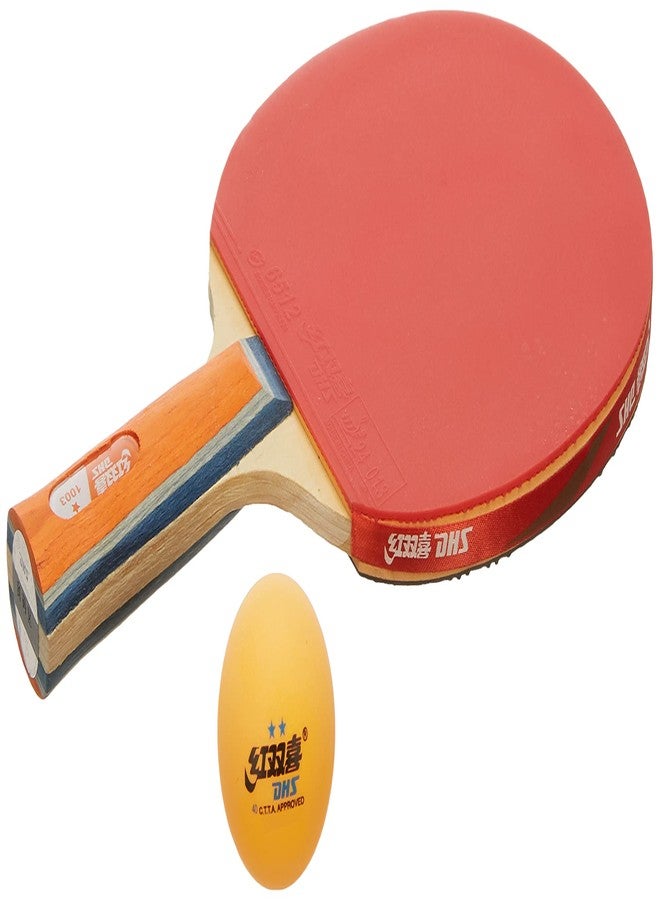 DHS TT BAT A1003 DHS WITH TT BALL DHS 40MM 2 STAR ORANGE (10 Pcs Box) - Image 2