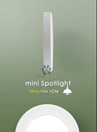 Mufasa Aluminium 3 Watt White Body 6Cm Led Surface Panel, Cabinet, Wardrobe Light, Slim Round Style Flush Mount Ceiling Lamp, Pack Of 4 (White) - Image 4