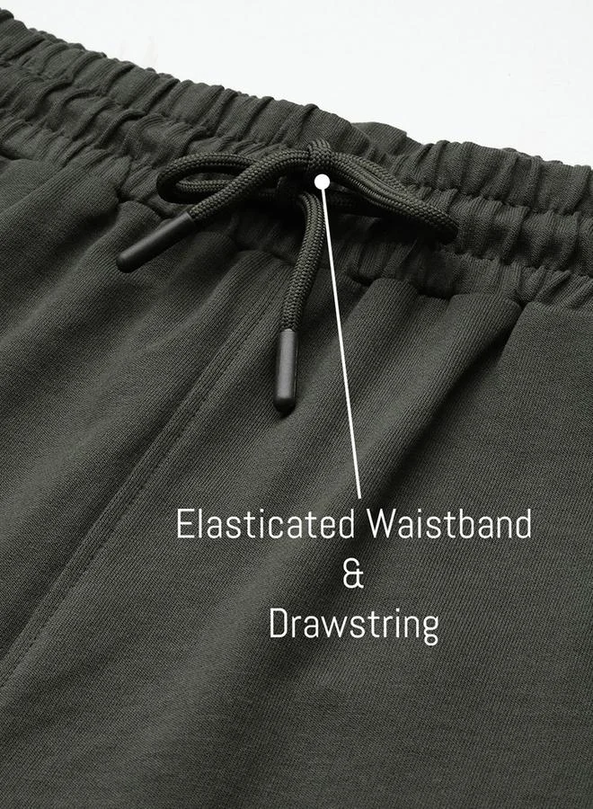 John Players  Men Green Cotton Cargo Shorts for Men | Best Price UAE