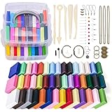 Magicfly Polymer Clay Starter Kit,  45 Colors Oven Bake Clay with 5 Modeling Tools and 40 Accessories, Safe and - Image 1