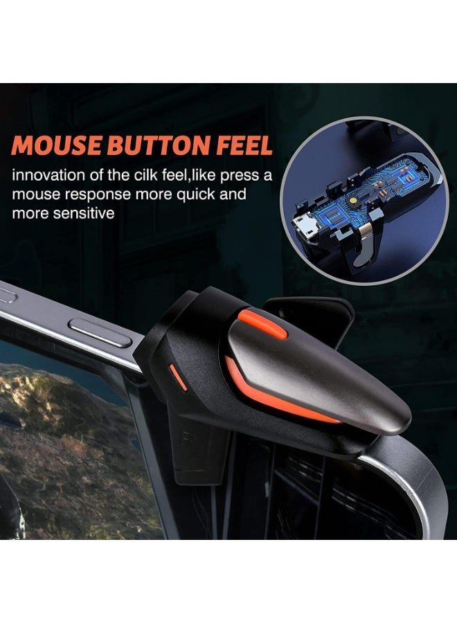 SYOSS PUBG Game Controller Trigger， [1 Pair] New Version Smart Phone Game Controller Gamepad Large Thickness, Sensitive Aim & Shoot PUBG Triggers for iOS/Android-Black. - Image 3