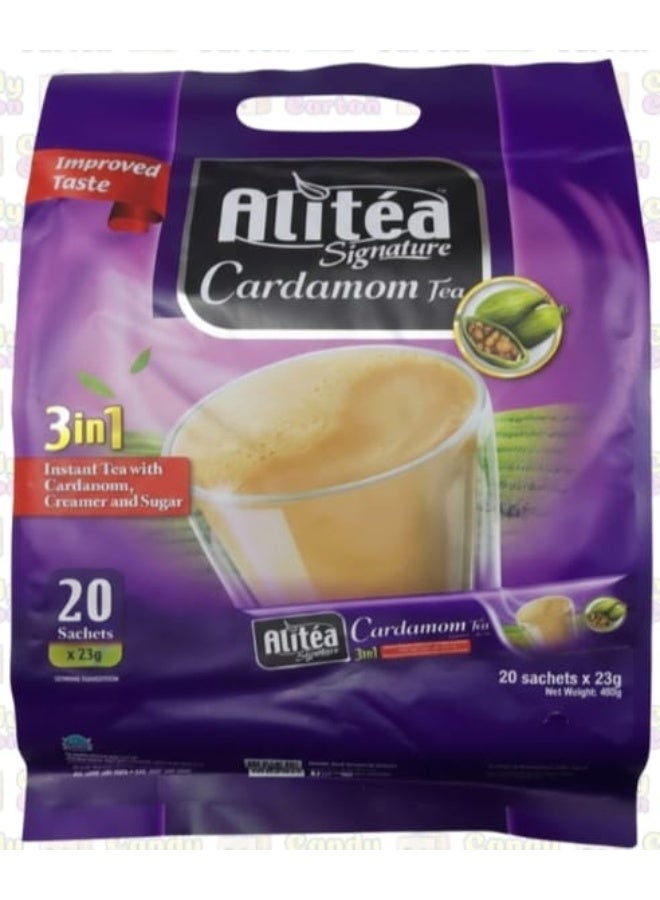 Alitea Aleteia Premium Tea, 25 Cardamom Tea Bags, 20g, 3 in 1, 25 Cardamom Tea Bags 20g, Imported from Malaysia