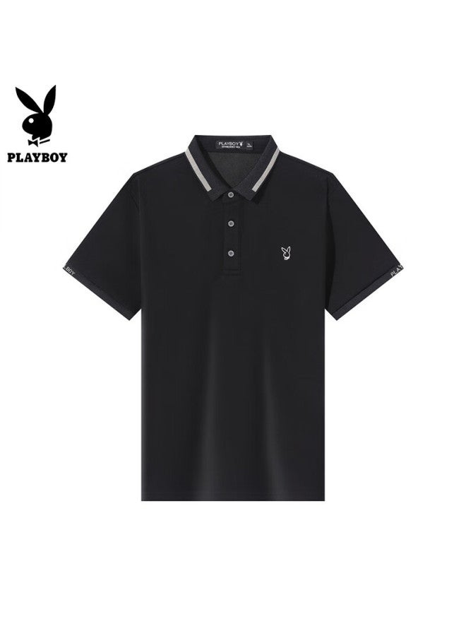 Playboy Men'S Short Sleeve T-Shirt Summer Men'S Polo Shirt Turn-Down Collar Business Casual Top High-End Men'S Clothing - Image 5