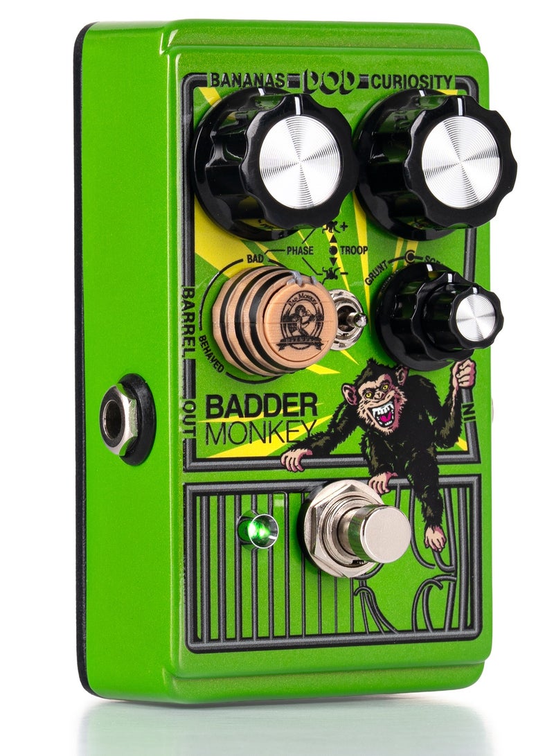 digi-tech Digitech DOD-BADDERMONKEY – Guitar Effects Pedal | Reissue Series | 3-Circuit Barrel Control Overdrive | Reversible StagePlate™ - Image 2