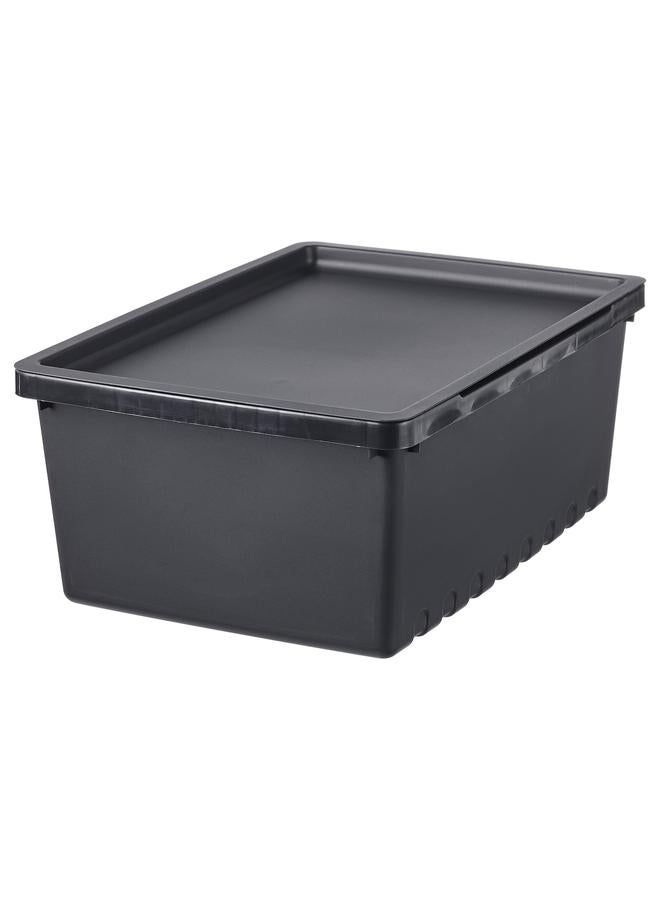 Zaboon Storage box with lid, black, 35x25x14 cm/9 l - Image 1