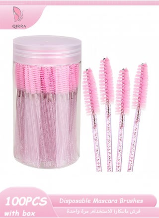 100PCS Disposable Eyelash Brush, Mascara Wands Makeup Brushes Applicators Kits for Eyelash Extensions and Eyebrow with Container (Light Pink) - pzsku/Z4144B3ECB967331EE7D4Z/45/1750945898/64ba4bed-2b1e-471a-8e16-c07877cbc986