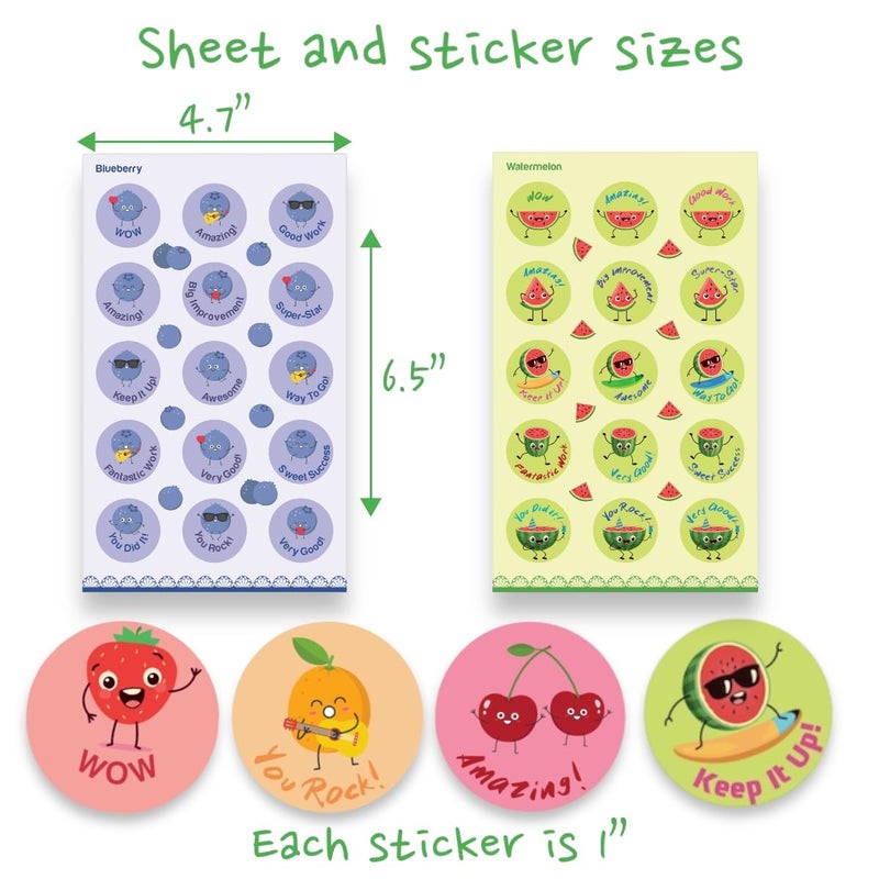 Joyful Artistry Scratch and Sniff Stickers Fruits - 24 Sheets Smelly Sticker Set With12 Different Fruit scents, Motivational Reward Affirmation Stickers for Kids Classroom, Teachers Must Haves (360) - Image 3